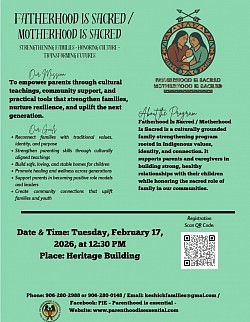 Fatherhood Is Sacred/Motherhood Is Sacred starting February 17,2026